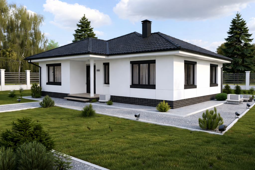 nowoczesny dom z minimalistycznym designem